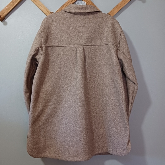 NWT Old Navy Brown Tan Heather Shacket Womens Large - Picture 8 of 8